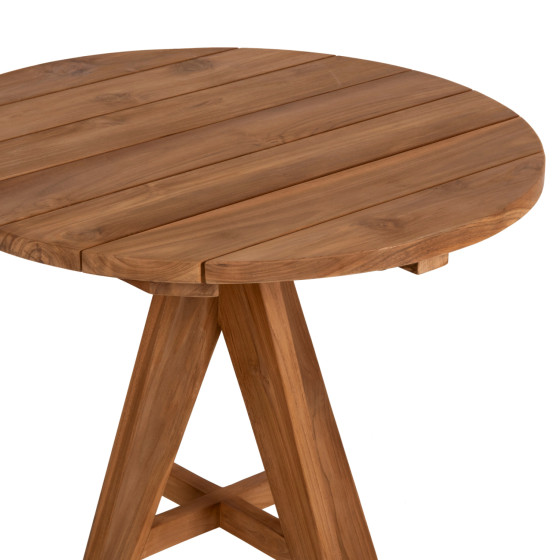 OUTDOOR ROUND TABLE LEO HM9623.11 TEAK WOOD 80x80x75Hcm.