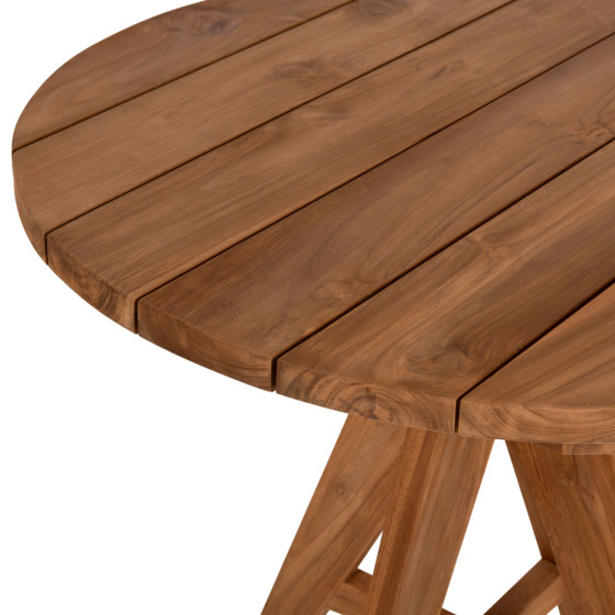 OUTDOOR ROUND TABLE LEO HM9623.11 TEAK WOOD 80x80x75Hcm.