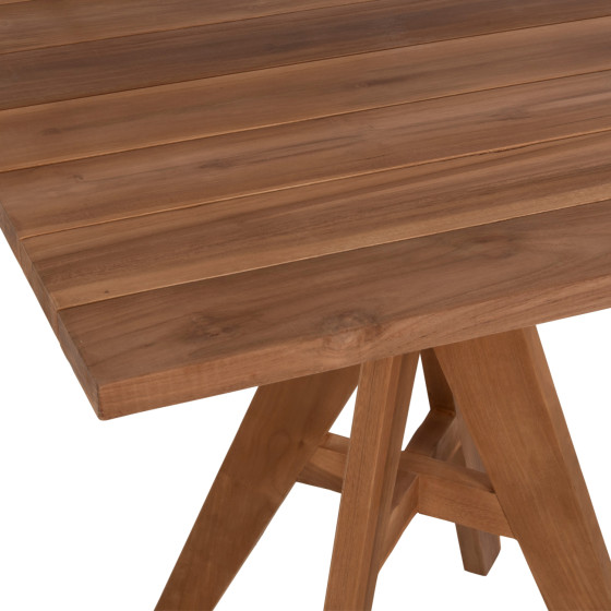 OUTDOOR DINING TABLE LEO HM9622.11 SQUARE TEAK WOOD 80x80x75Hcm.