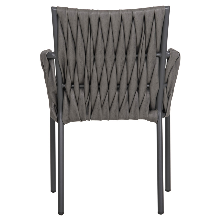 ALUMINUM ARMCHAIR MARTIN HM5564.12 ANTHRACITE FRAME AND ANTHRACITE SYNTHETIC RATTAN 56x56x80Hcm.