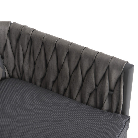 ALUMINUM ARMCHAIR MARTIN HM5564.12 ANTHRACITE FRAME AND ANTHRACITE SYNTHETIC RATTAN 56x56x80Hcm.