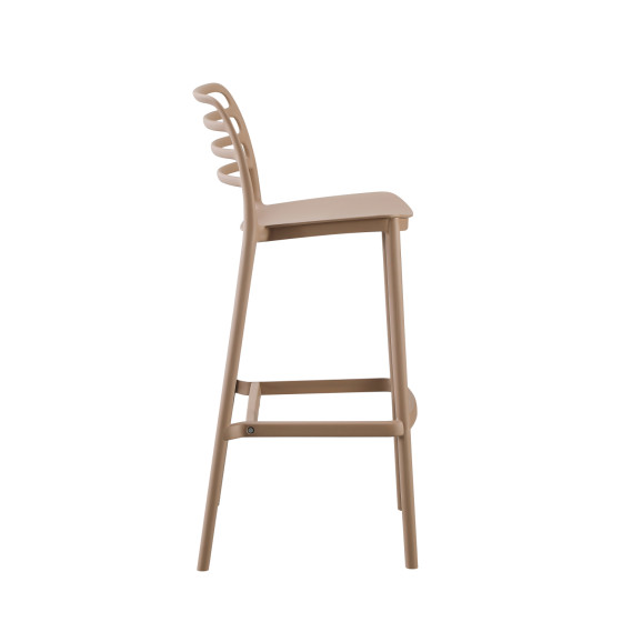 BAR STOOL POLYPROPYLENE SNOD HM6099.04 CAPPUCCINO 37,2x50x101,5Hcm.