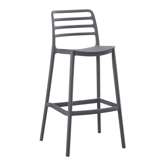 BAR STOOL POLYPROPYLENE GREY HM6099.03 GREY 37,2x50x101,5Hcm.