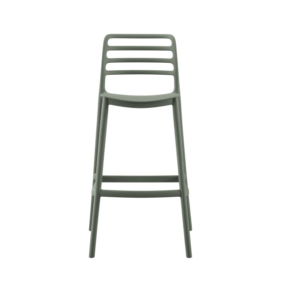 BAR STOOL POLYPROPYLENE SNOD HM6099.07 OLIVE GREEN 37,2x50x101,5Hcm.