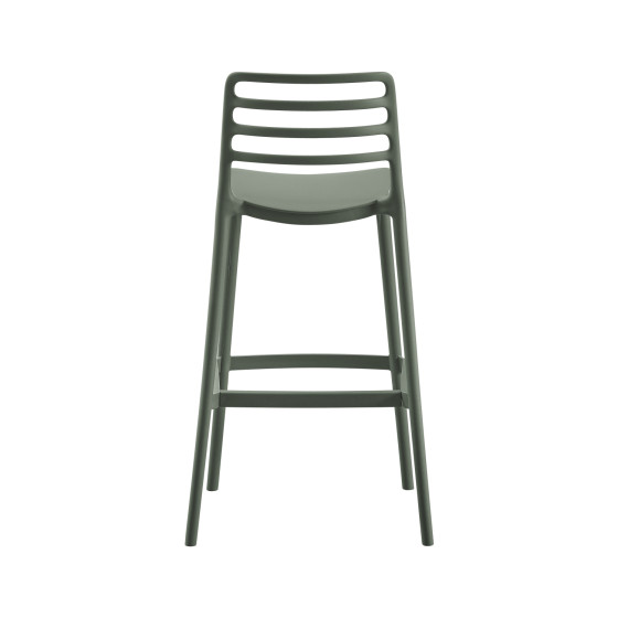 BAR STOOL POLYPROPYLENE SNOD HM6099.07 OLIVE GREEN 37,2x50x101,5Hcm.