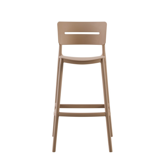 BAR STOOL POLYPROPYLENE SNOD2 HM6100.04 CAPPUCCINO 37,2x50x101,5Hcm.