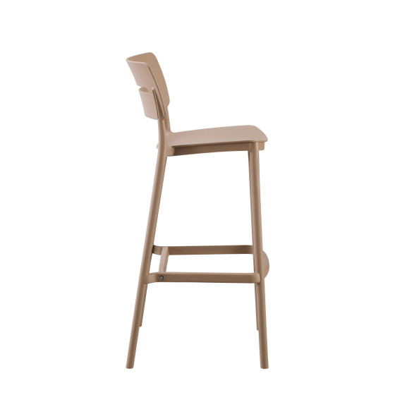 BAR STOOL POLYPROPYLENE SNOD2 HM6100.04 CAPPUCCINO 37,2x50x101,5Hcm.