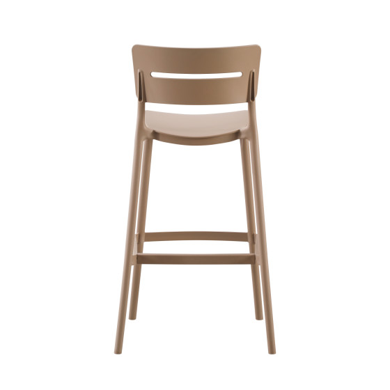 BAR STOOL POLYPROPYLENE SNOD2 HM6100.04 CAPPUCCINO 37,2x50x101,5Hcm.
