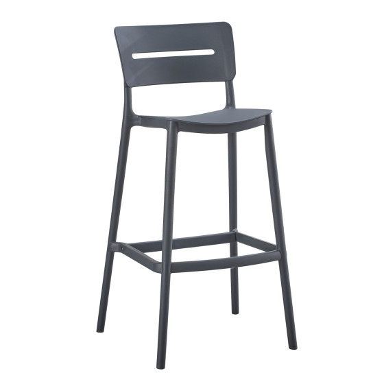 BAR STOOL POLYPROPYLENE SNOD2 HM6100.03 GREY 37,2x50x101,5Hcm.
