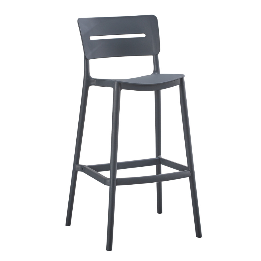 BAR STOOL POLYPROPYLENE SNOD2 HM6100.03 GREY 37,2x50x101,5Hcm.