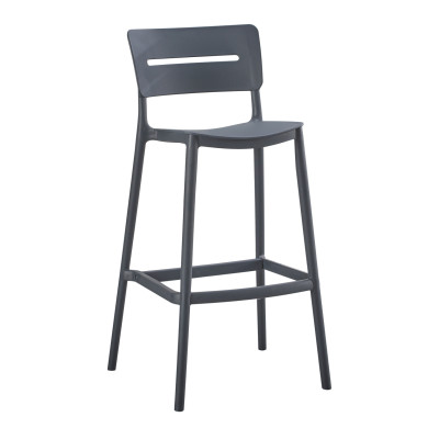 BAR STOOL POLYPROPYLENE SNOD2 HM6100.03 GREY 37,2x50x101,5Hcm.