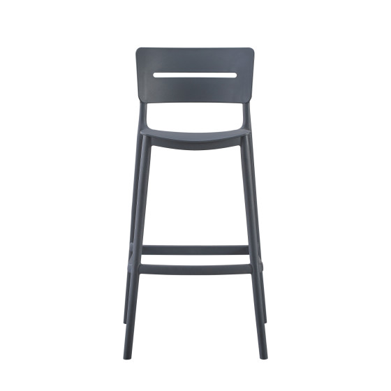 BAR STOOL POLYPROPYLENE SNOD2 HM6100.03 GREY 37,2x50x101,5Hcm.