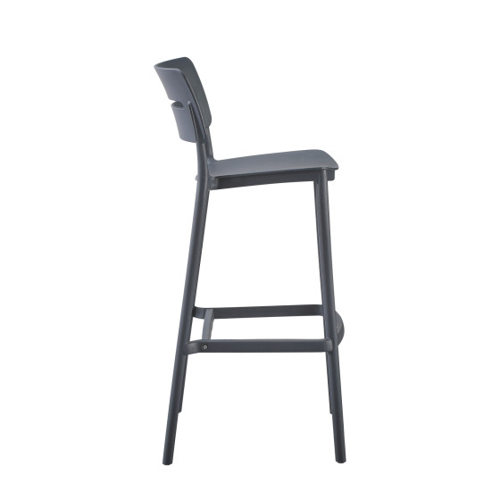 BAR STOOL POLYPROPYLENE SNOD2 HM6100.03 GREY 37,2x50x101,5Hcm.