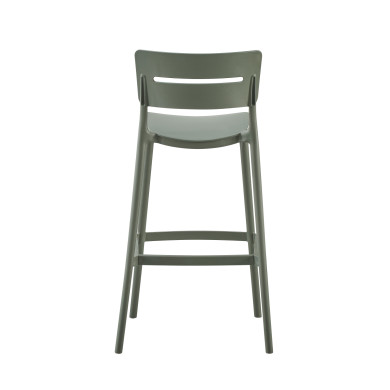 BAR STOOL POLYPROPYLENE SNOD2 HM6100.05 OLIVE GREEN 37,2x50x101,5Hcm.