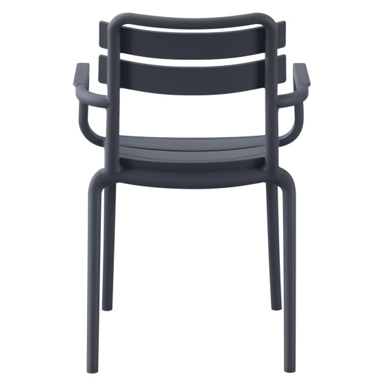 POLYPROPYLENE ARMCHAIR PHILLY HM6123.03 GREY 58,5x49x83,5Hcm.