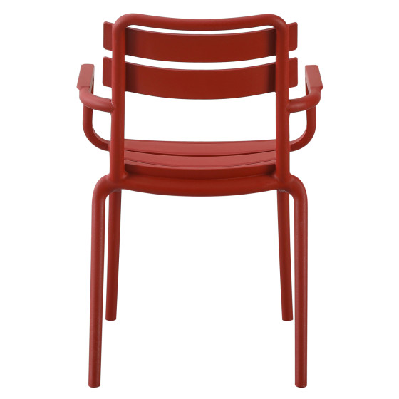 POLYPROPYLENE ARMCHAIR PHILLY HM6123.07 RED 58,5x49x83,5Hcm.