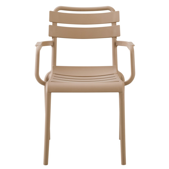 POLYPROPYLENE ARMCHAIR PHILLY HM6123.06 BEIGE 58,5x49x83,5Hcm.