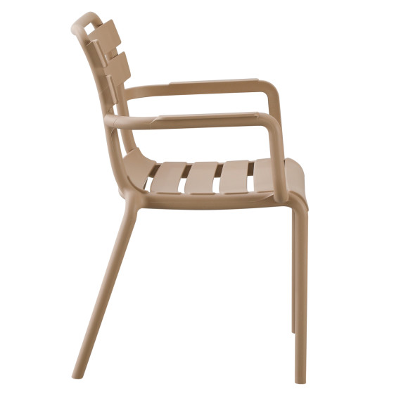 POLYPROPYLENE ARMCHAIR PHILLY HM6123.06 BEIGE 58,5x49x83,5Hcm.