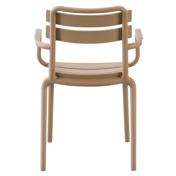 POLYPROPYLENE ARMCHAIR PHILLY HM6123.06 BEIGE 58,5x49x83,5Hcm.