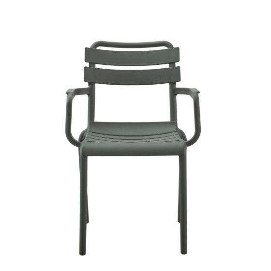 POLYPROPYLENE ARMCHAIR PHILLY HM6123.04 OLIVE GREEN 58,5x49x83,5Hcm.