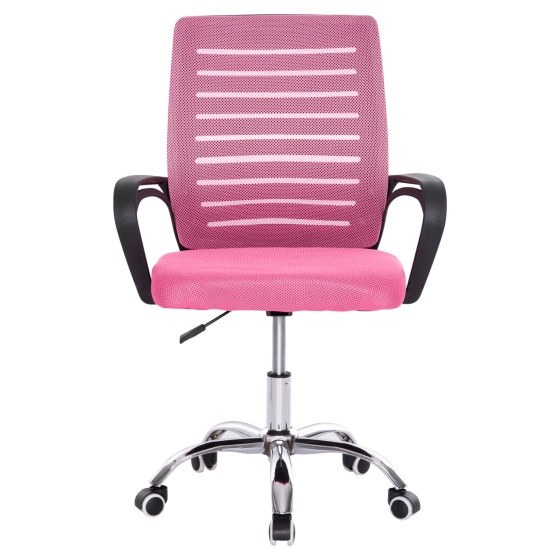 OFFICE CHAIR TRAIL HM1192.35 PINK MESH-CHROMED METAL LEG 62x51x98Hcm.