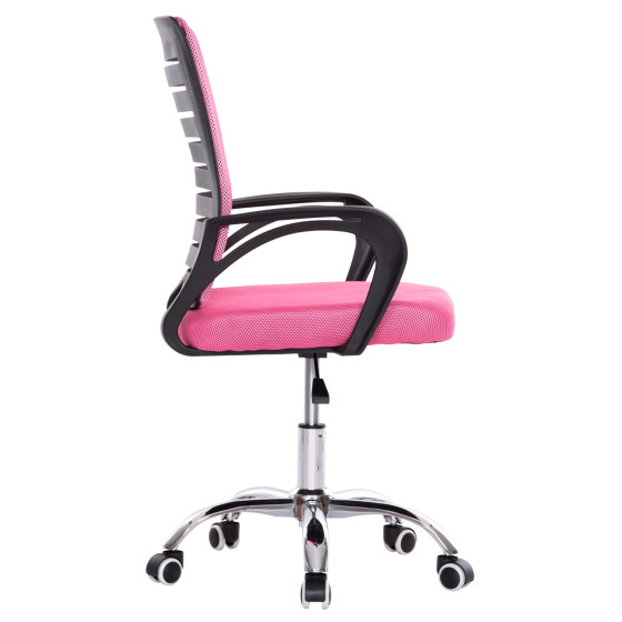 OFFICE CHAIR TRAIL HM1192.35 PINK MESH-CHROMED METAL LEG 62x51x98Hcm.