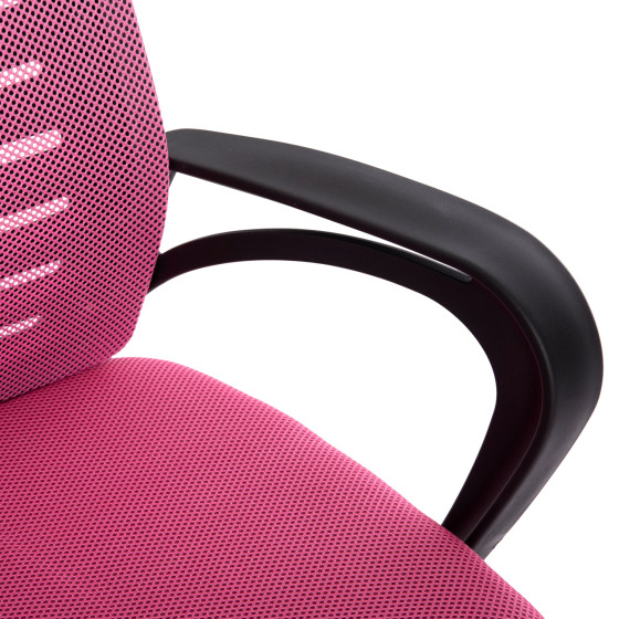 OFFICE CHAIR TRAIL HM1192.35 PINK MESH-CHROMED METAL LEG 62x51x98Hcm.