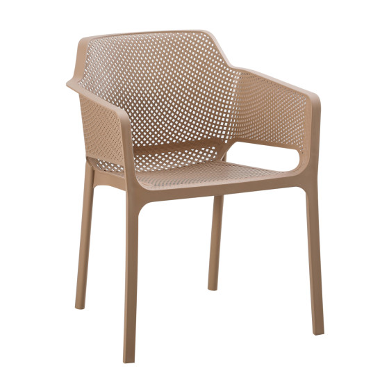 ARMCHAIR POLYPROPYLENE JOHN HM6103.04 CAPPUCCINO 59x46x79Hcm.