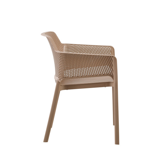 ARMCHAIR POLYPROPYLENE JOHN HM6103.04 CAPPUCCINO 59x46x79Hcm.