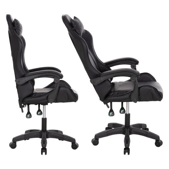 GAMING CHAIR MANCER HM1194 BLACK PU-BLACK POLYPROPYLENE 59x69x125Hcm.