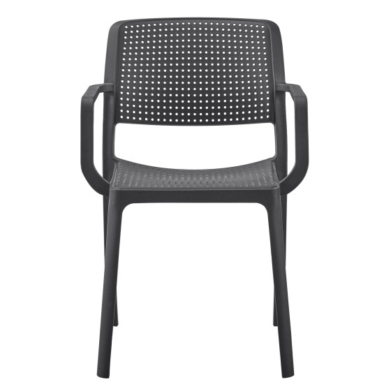 ARMCHAIR OUTDOOR COMFEE HM6102.02 POLYPROPYLENE IN BLACK 54x57x83Hcm.