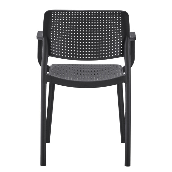 ARMCHAIR OUTDOOR COMFEE HM6102.02 POLYPROPYLENE IN BLACK 54x57x83Hcm.