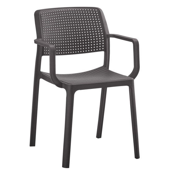 ARMCHAIR OUTDOOR COMFEE HM6102.09 POLYPROPYLENE IN BROWN 54x57x83Hcm.