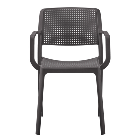 ARMCHAIR OUTDOOR COMFEE HM6102.09 POLYPROPYLENE IN BROWN 54x57x83Hcm.