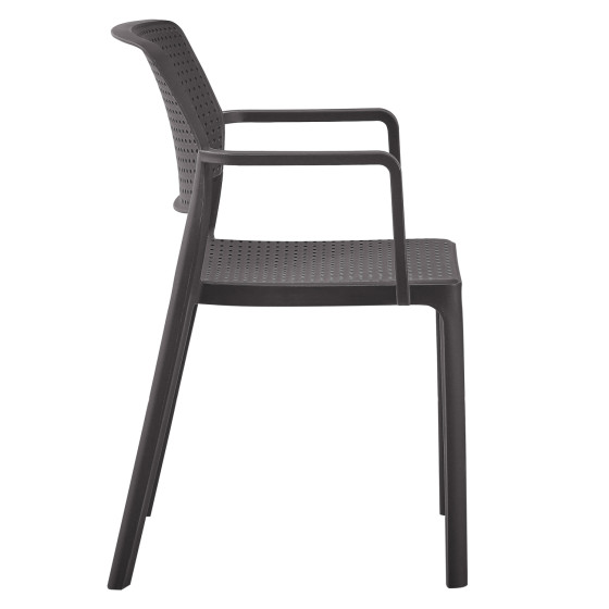 ARMCHAIR OUTDOOR COMFEE HM6102.09 POLYPROPYLENE IN BROWN 54x57x83Hcm.