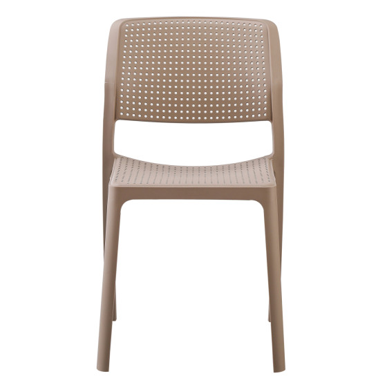 CHAIR OUTDOOR COMFEE HM6101.04 POLYPROPYLENE IN CAPPUCCINO 41x57x82H cm.