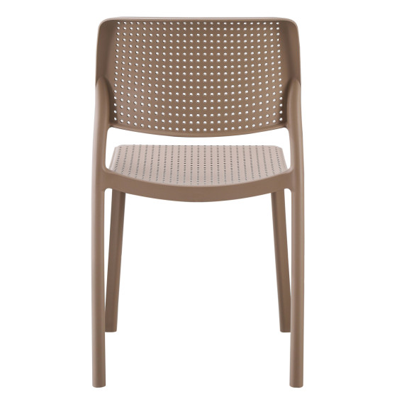 CHAIR OUTDOOR COMFEE HM6101.04 POLYPROPYLENE IN CAPPUCCINO 41x57x82H cm.