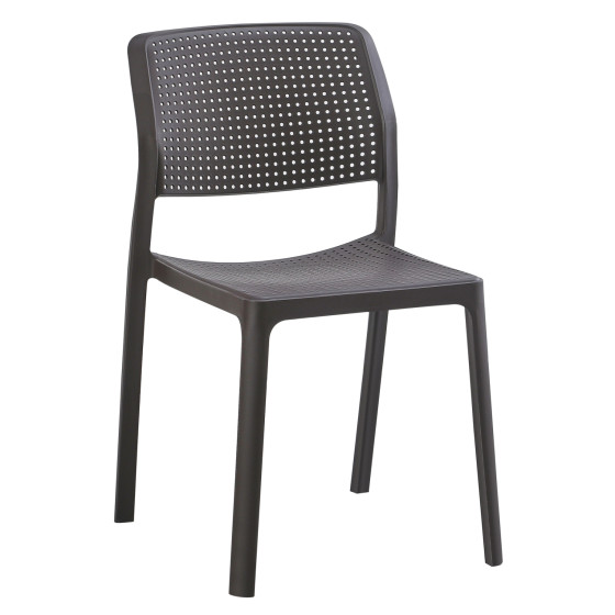 CHAIR OUTDOOR COMFEE HM6101.09 POLYPROPYLENE IN BROWN 41x57x82H cm.
