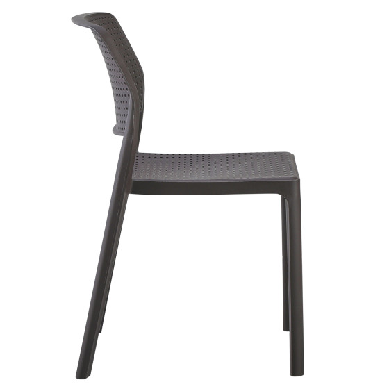 CHAIR OUTDOOR COMFEE HM6101.09 POLYPROPYLENE IN BROWN 41x57x82H cm.