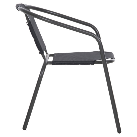 ARMCHAIR OUTDOOR LEDAN HM5977.01 METAL & TEXTILENE IN GREY 55x58x72Hcm.
