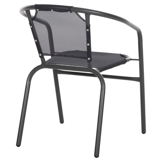 ARMCHAIR OUTDOOR LEDAN HM5977.01 METAL & TEXTILENE IN GREY 55x58x72Hcm.
