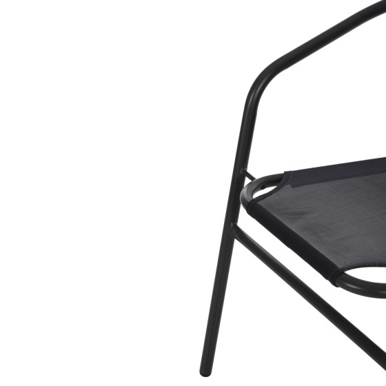 ARMCHAIR OUTDOOR LEDAN HM5977.01 METAL & TEXTILENE IN GREY 55x58x72Hcm.