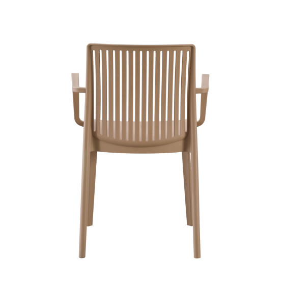 POLYPROPYLENE ARMCHAIR IDA HM6127.05 CAPPUCCINO 41,3x54,2x81,8Hcm.
