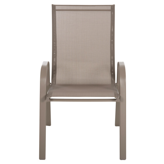 OUTDOOR ARMCHAIR LEON HM5000.04 CHAMPAGNE METAL FRAME-CHAMPAGNE TEXTILENE 54x70x93Hcm.