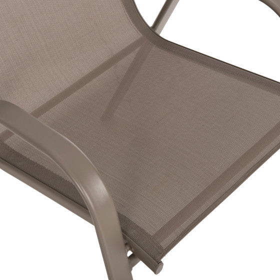 OUTDOOR ARMCHAIR LEON HM5000.04 CHAMPAGNE METAL FRAME-CHAMPAGNE TEXTILENE 54x70x93Hcm.