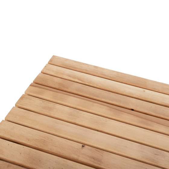 DIRECTOR'S TABLE LIMNOS HM5647.02 BEECH WOOD IN NATURAL-IMPREGNATION 60Χ60Χ75Hcm.