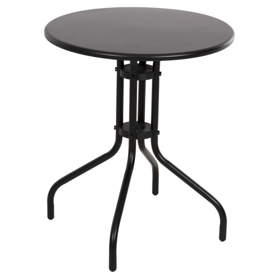 OUTDOOR ROUND TABLE BLACK HM5973.03 METALLIC IN BLACK Φ60x70Hcm.