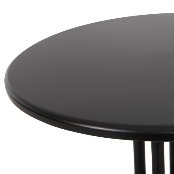 OUTDOOR ROUND TABLE BLACK HM5973.03 METALLIC IN BLACK Φ60x70Hcm.