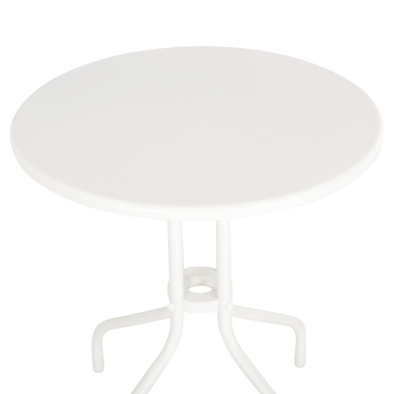 OUTDOOR ROUND TABLE LINO HM5973.02 METALLIC IN WHITE Φ60x70Hcm.