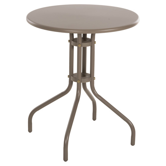 OUTDOOR ROUND TABLE LINO HM5973.04 METALLIC IN CHAMPAGNE COLOR Φ60x70Hcm.